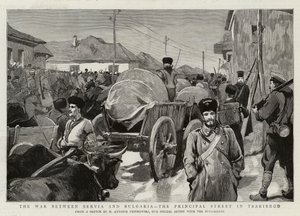 La Guerre entre la Serbie et la Bulgarie, la Rue Principale à Tsaribrod